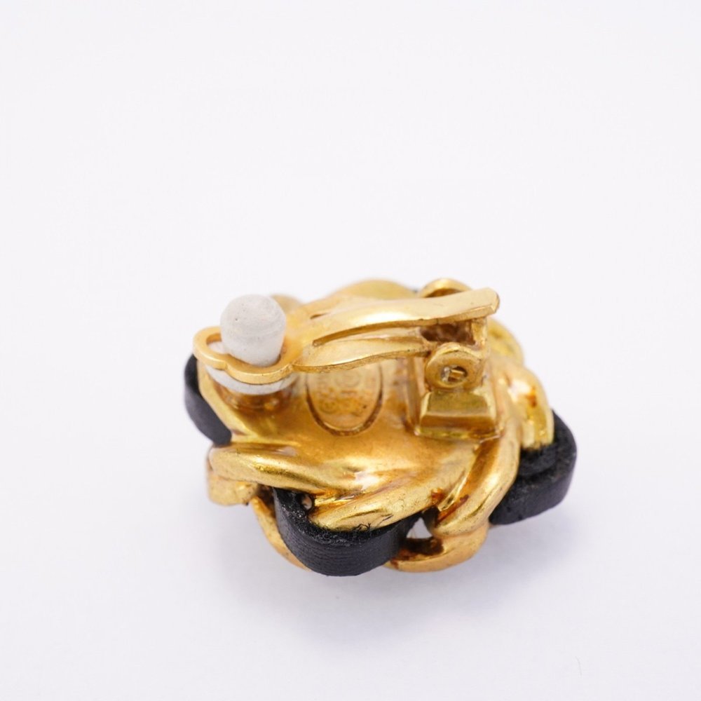 CHANEL Black and Gold Pearl Earrings - Picture 3 of 10
